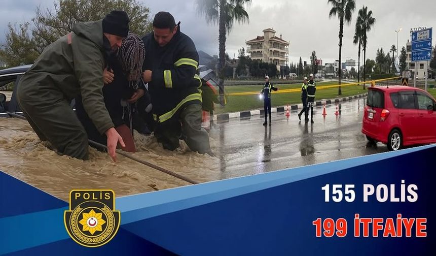 POLİS VE İTFAİYE EKİPLERİ VATANDAŞIN YARDIMA KOŞMAYA DEVAM EDİYOR :