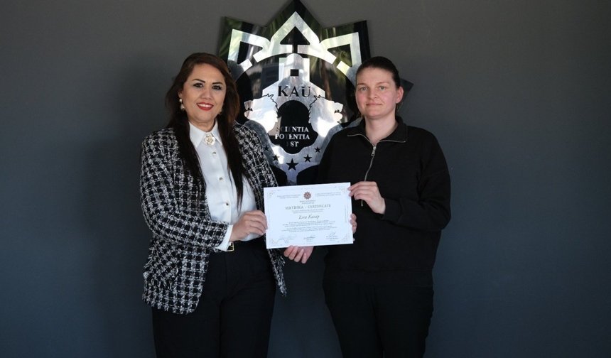 KAÜSEM Yunanca kurs programını tamamlayanlara sertifikaları verildi