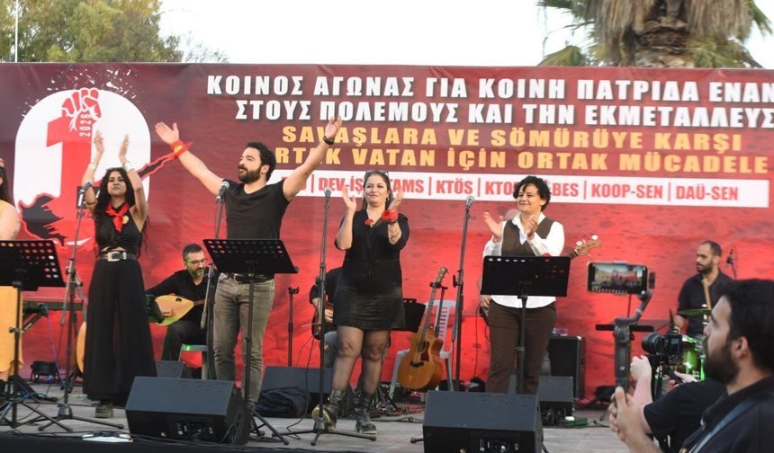 1 Mayıs ara bölgede iki toplumlu etkinlikle kutlandı