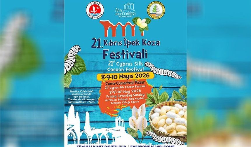 Kıbrıs İpek Koza Festivali cuma günü Bellapais Köy Meydanı'nda başlıyor