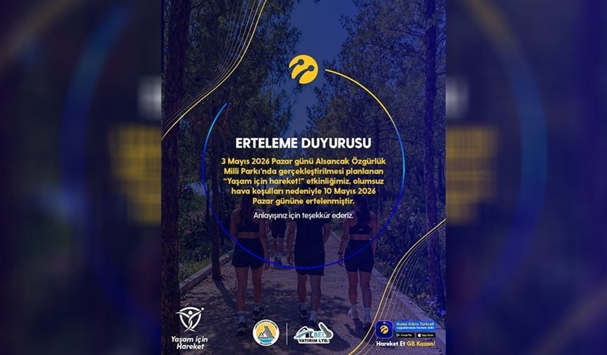 Turkcell'in 'Yaşam için Hareket' etkinliği 10 Mayıs'a ertelendi