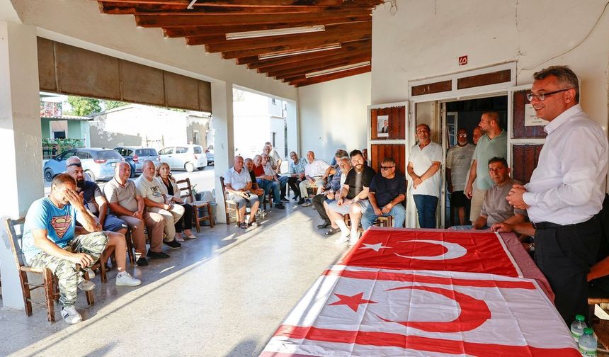 Cumhurbaşkanı Erhürman, Mesarya bölgesinde yurttaşlarla bir araya geldi