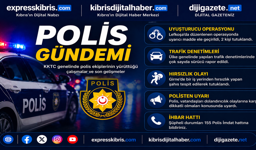 Yedidalga, Lefkoşa ve Girne'de hırsızlık: Dört kişi tutuklandı