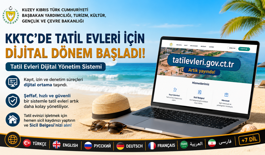 Başbakan Yardımcılığı, Turizm, Kültür, Gençlik ve Çevre Bakanlığı: 'Tatil evleri için dijital dönem başladı'