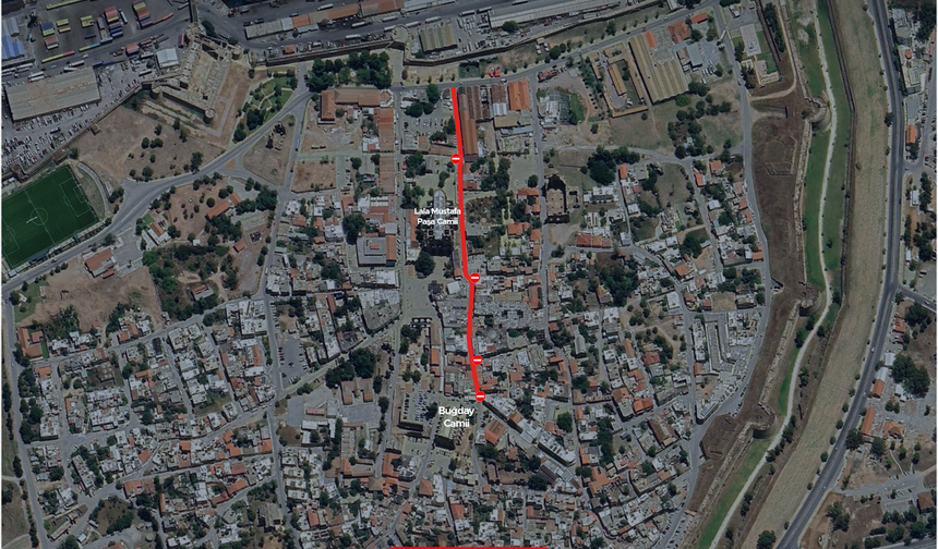 Gazimağusa Suriçi'nde Mahmut Celaleddin Sokak trafiğe kapatıldı
