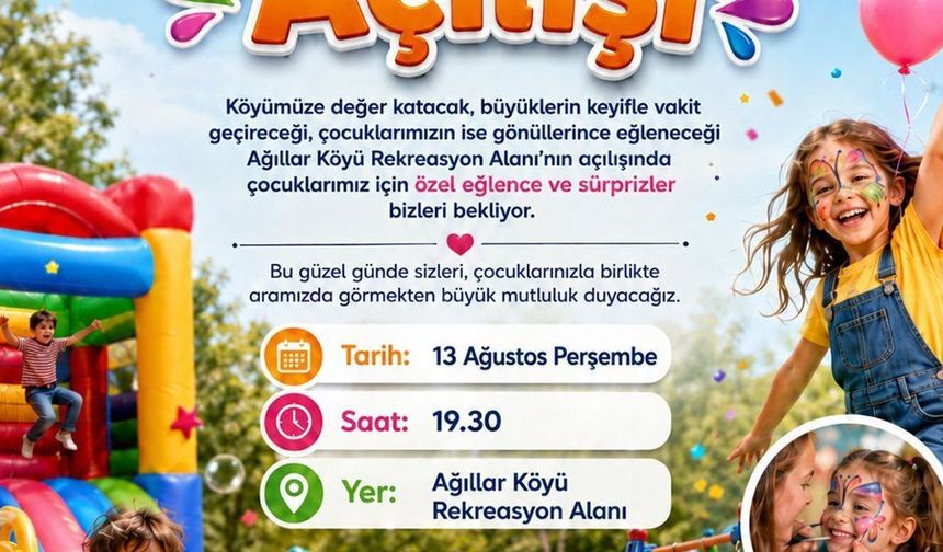 Ağıllar köyüne inşa edilen rekreasyon alanı yarın hizmete açılacak