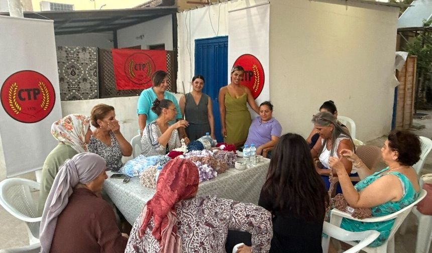 CTP Kadın Örgütü 'Hayaller Örülür' Projesi'nin ilk buluşması Haspolat'ta düzenlendi