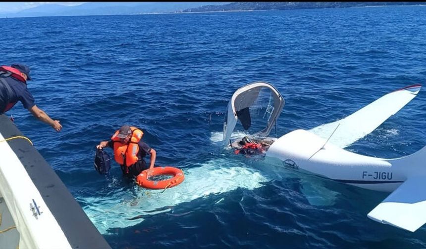Gürcistan'dan kalkan özel uçak Rize açıklarında denize acil iniş yaptı