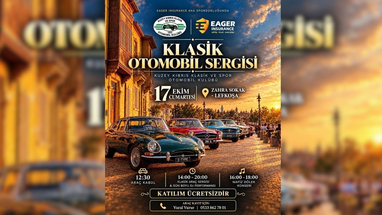 Klasik otomobiller cumartesi Zahra Sokak'ta sergilenecek
